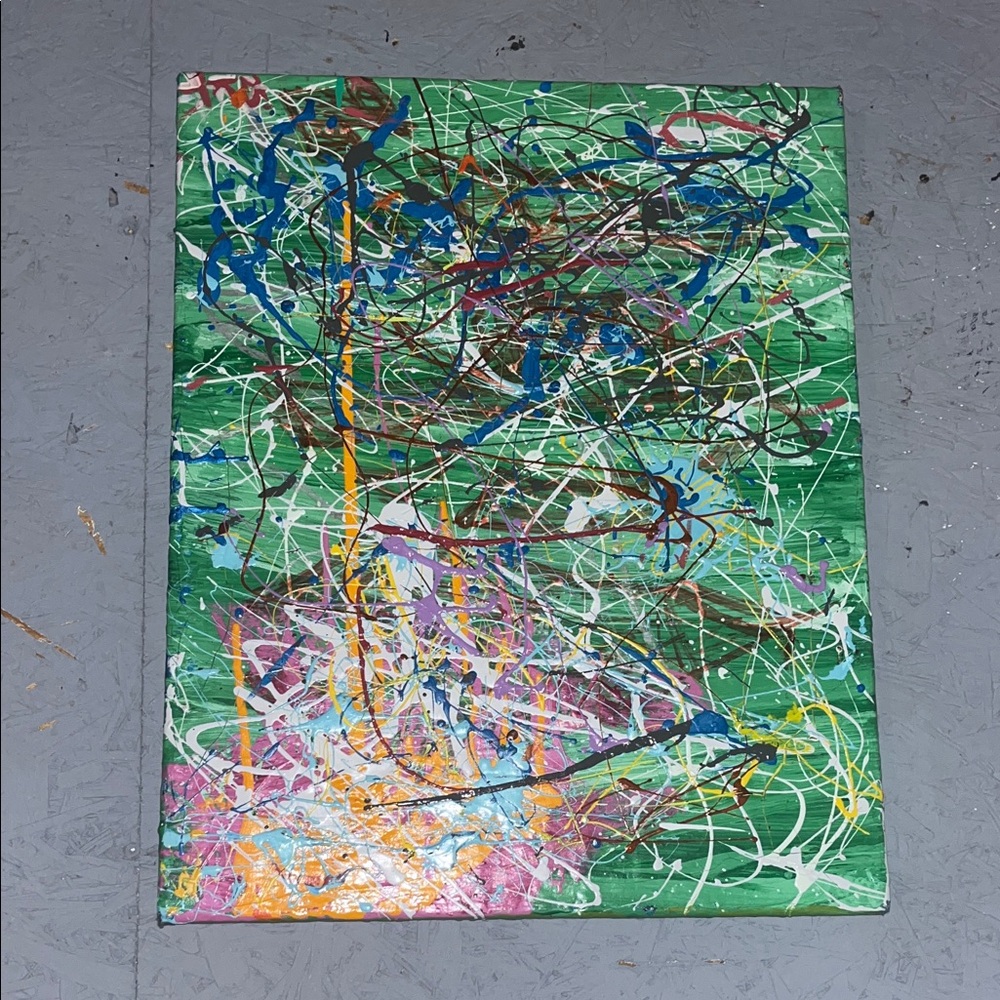 Custom Abstract Splash Art Piece done by ME, with hand mixed custom coloring.